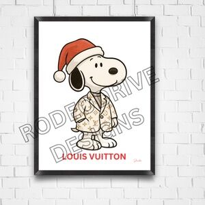 Snoopy Louis Vuitton Holiday 11X14 Art Print